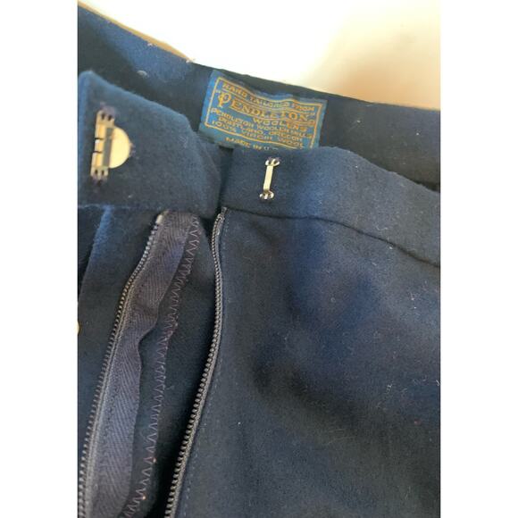 Pendleton vtg  hand tailored women's wool trousers blue - Picture 3 of 4